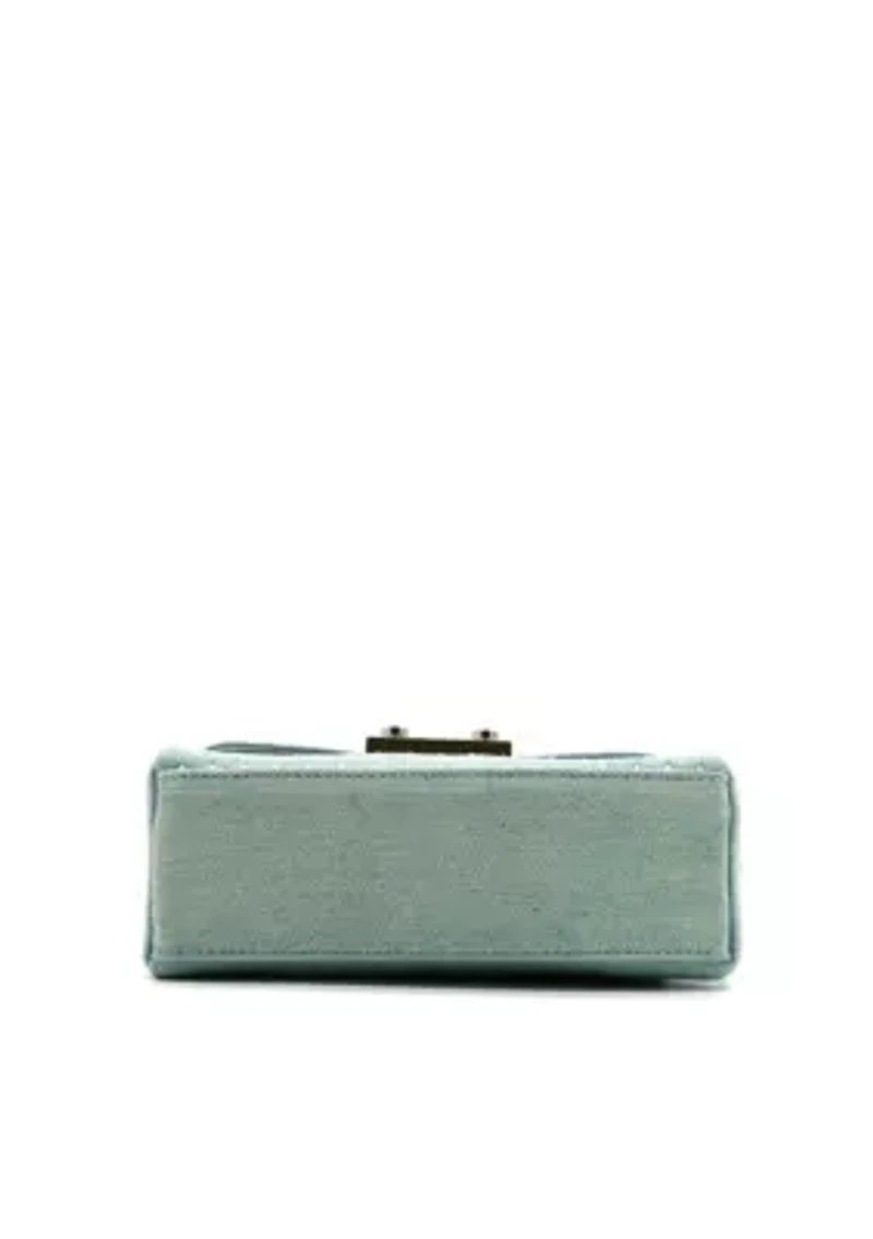 Beagle Studded Denim Crossbody Bag