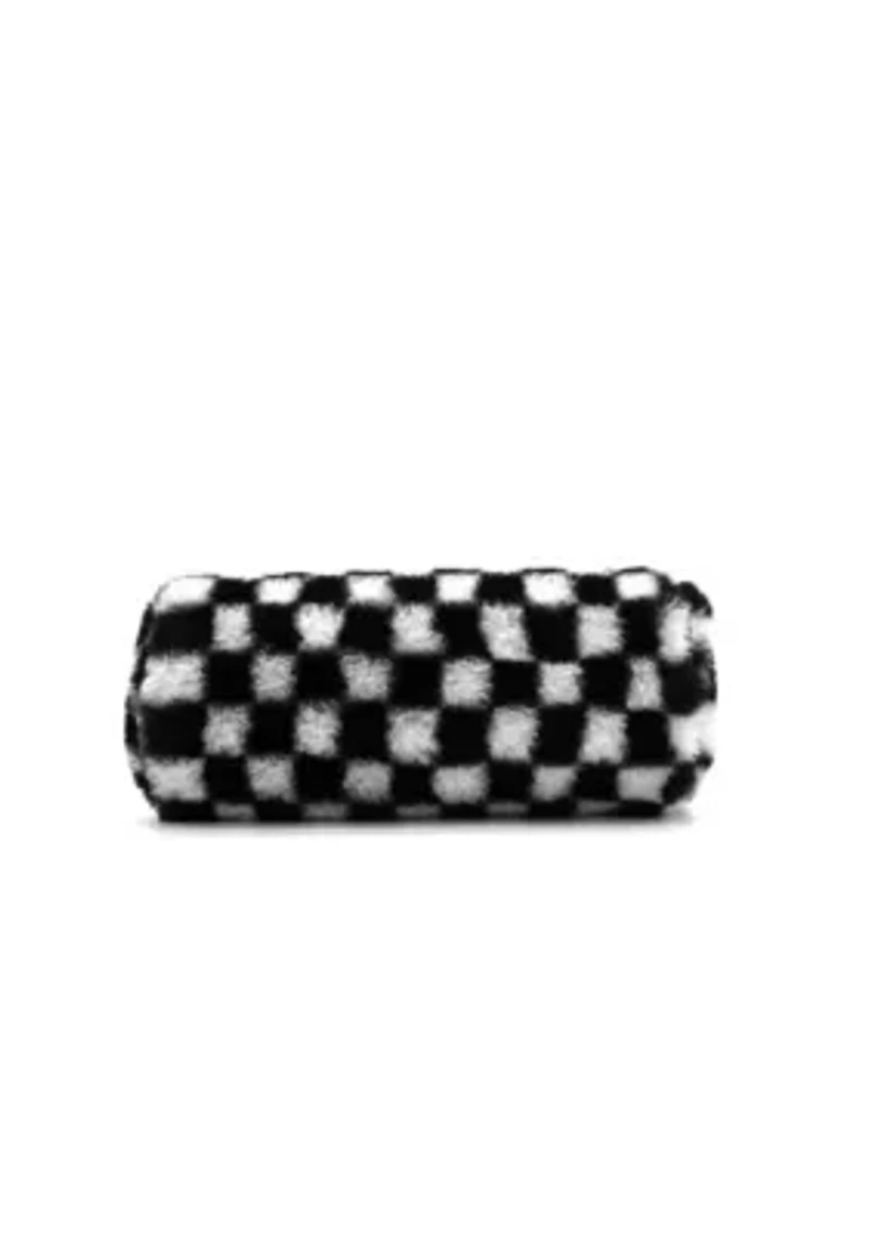 Jordan Checkered Faux Fur Shoulder Bag