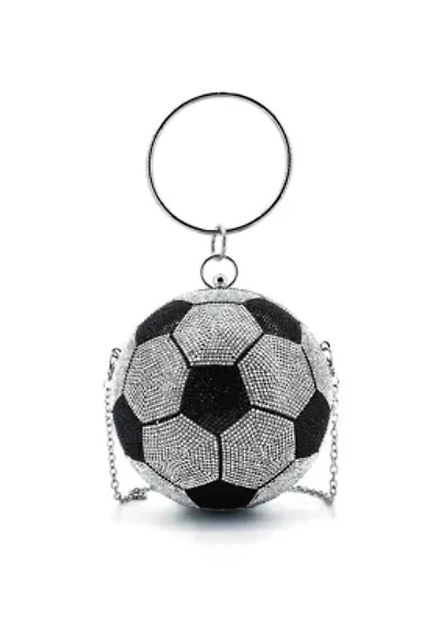 Striker Rhinestone Soccer Clutch