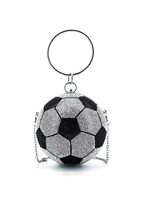 Striker Rhinestone Soccer Clutch