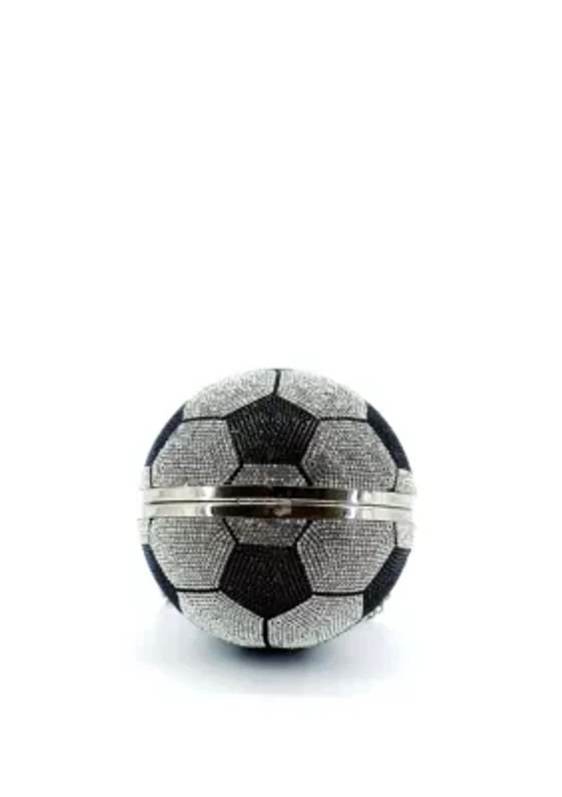 Striker Rhinestone Soccer Clutch