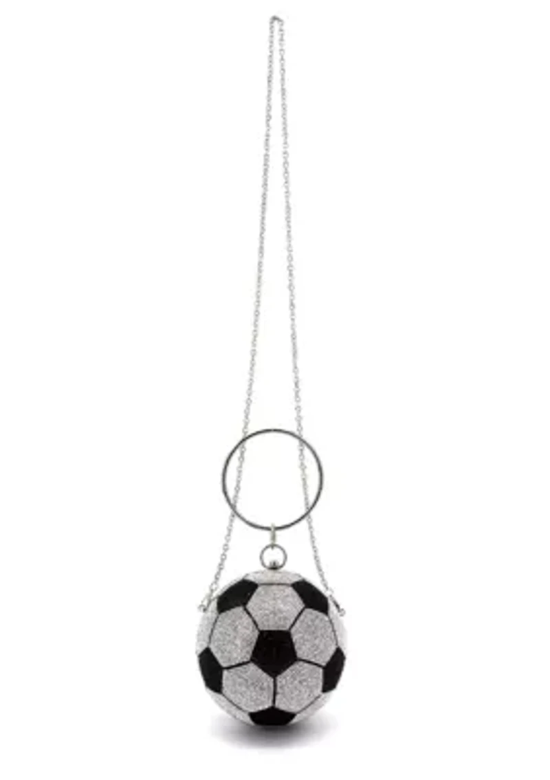 Striker Rhinestone Soccer Clutch