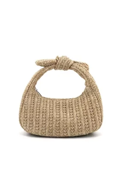 Aimee Mini Straw Top Handle Bag