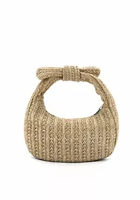 Aimee Mini Straw Top Handle Bag