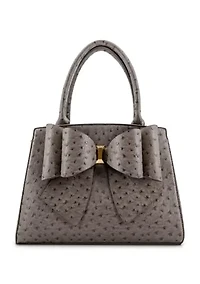 Elodie Embossed Bow Top Handle Purse