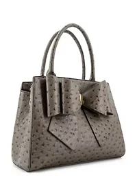 Elodie Embossed Bow Top Handle Purse