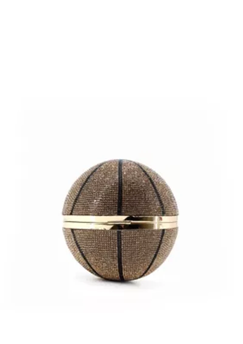 Dribble Rhinestone Basketball Clutch