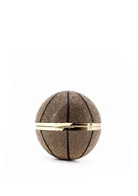 Dribble Rhinestone Basketball Clutch