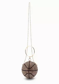 Dribble Rhinestone Basketball Clutch