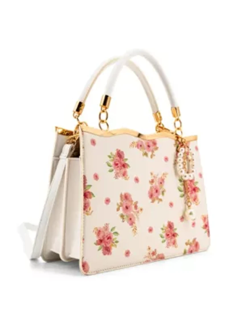 Camille Floral Top Handle Crossbody Bag