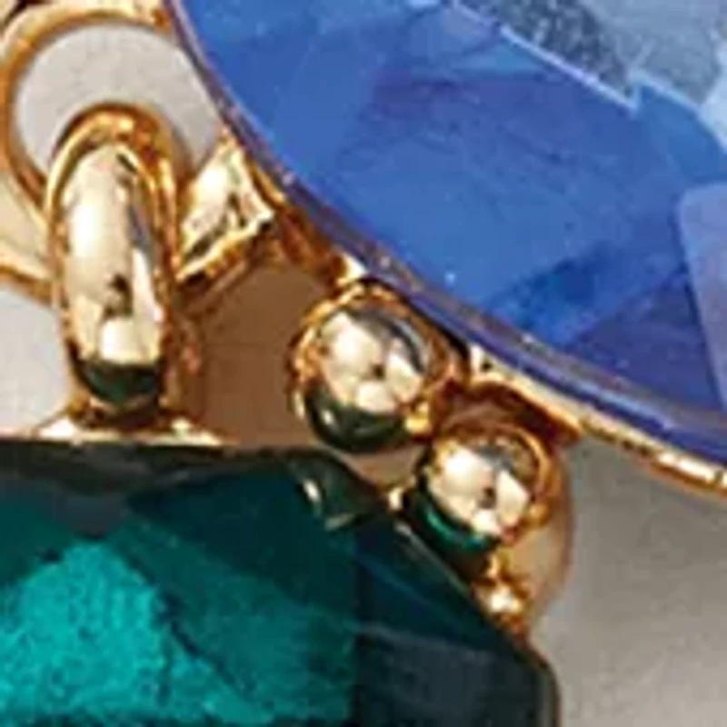 Sewing Down South x Crown & Ivy™ Statement Stone Chandelier Earrings