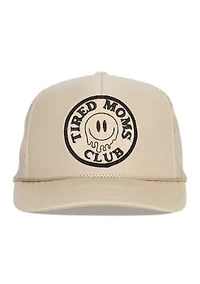 Tired Moms Trucker Hat in Tan