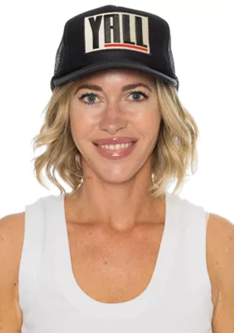 Yall Trucker Hat in Black