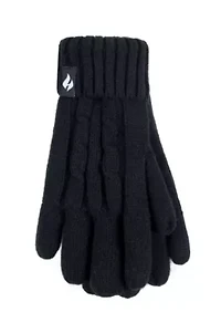 Amelia Solid Cable Knit Gloves