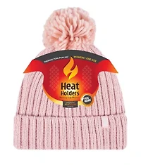 Arden Ribbed Knit Roll Up Hat w/Pom Pom