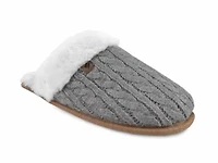 Aria Cable Knit Faux Fur lined Scuff Slippers