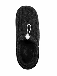 Ava Cable Knit Drawstring Slippers