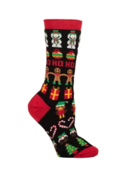 Ultra Lite Ellen Festive Xmas Penguin Crew Sock