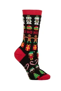 Ultra Lite Ellen Festive Xmas Penguin Crew Sock