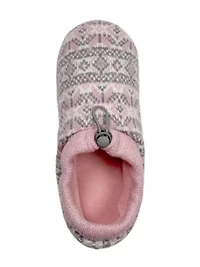 Emma Fairisle Knit Drawstring Slippers