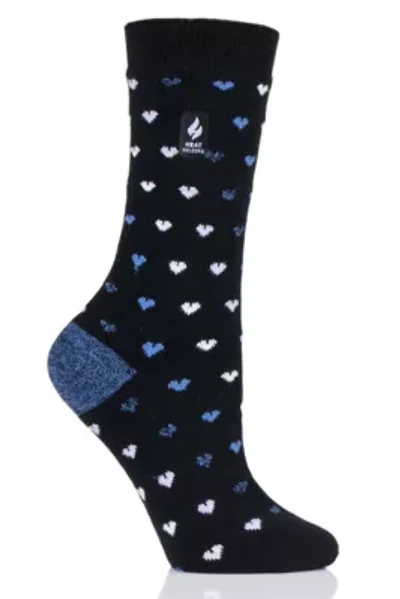 Ultra Lite Orchid Hearts Crew Sock