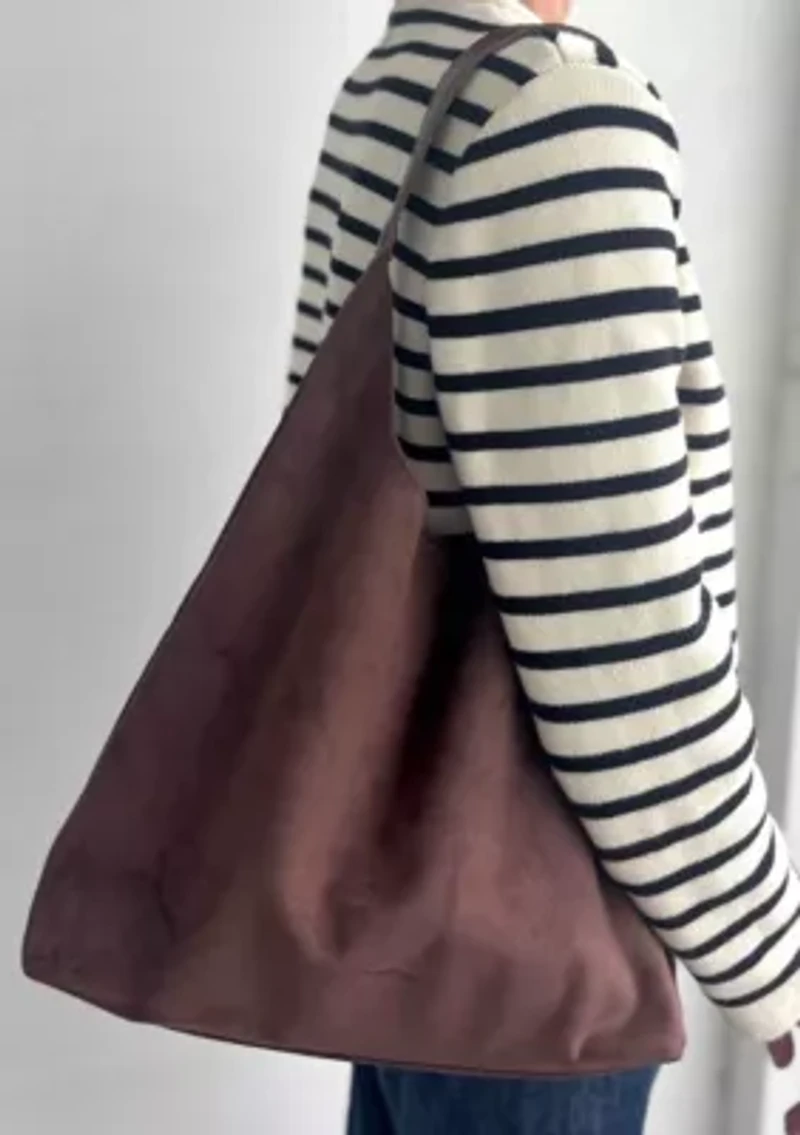 Dark Brown Slouchy Shoulder Bag