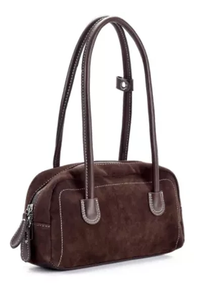 Dark Brown Boxy Shoulder Bag