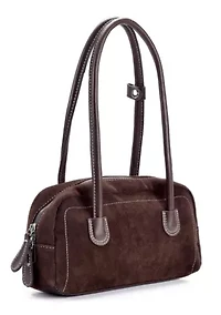 Dark Brown Boxy Shoulder Bag