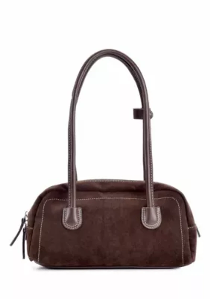 Dark Brown Boxy Shoulder Bag