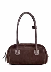Dark Brown Boxy Shoulder Bag