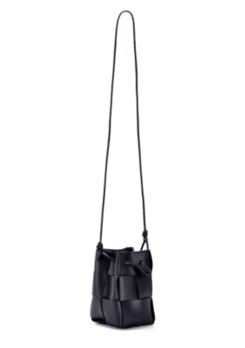 Black Patched Bucket Bag