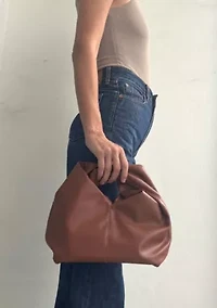 Rust Slouchy Twist Bag