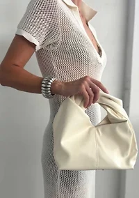 Ivory Slouchy Twist Bag