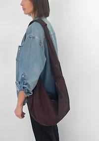 Dark Brown Moon Crossbody Bag