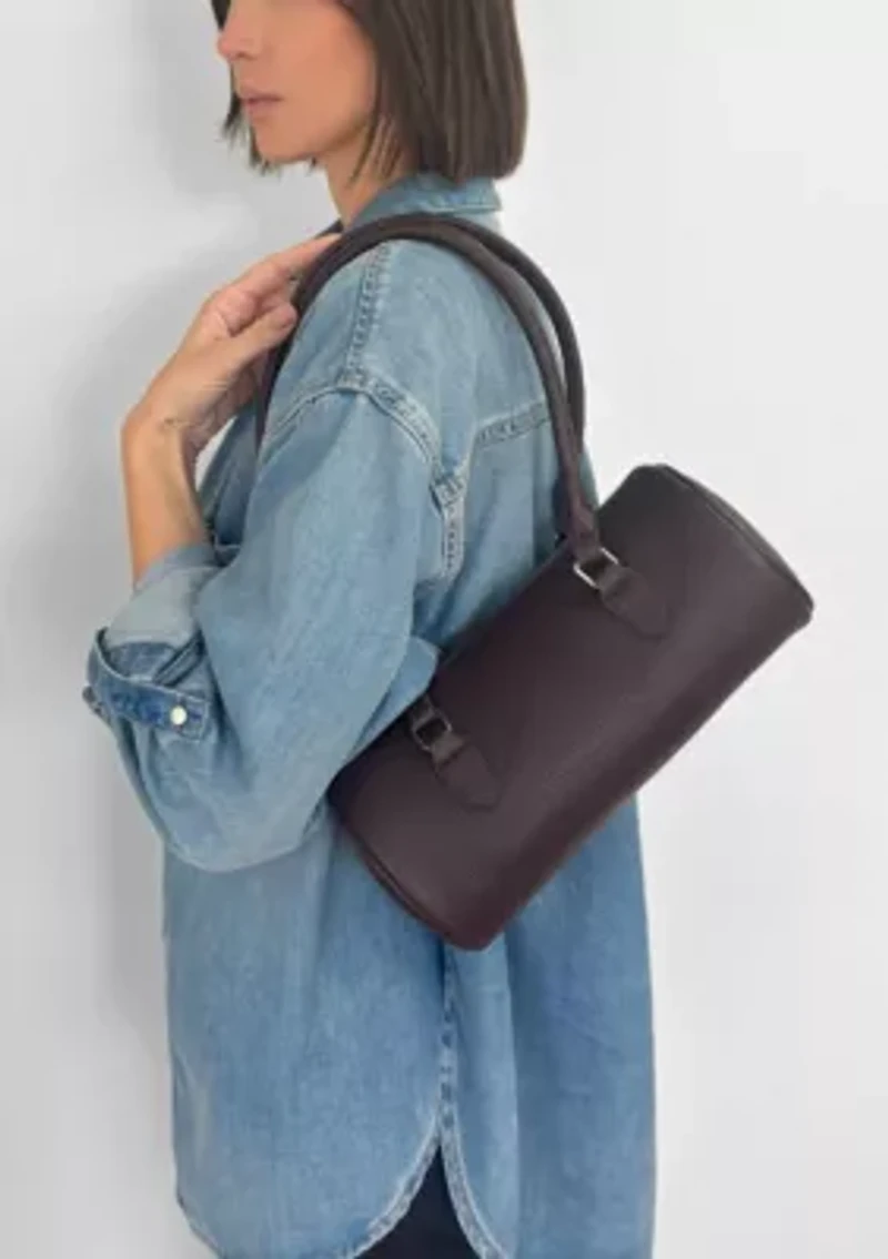 Brown Rounded Shoulder Bag