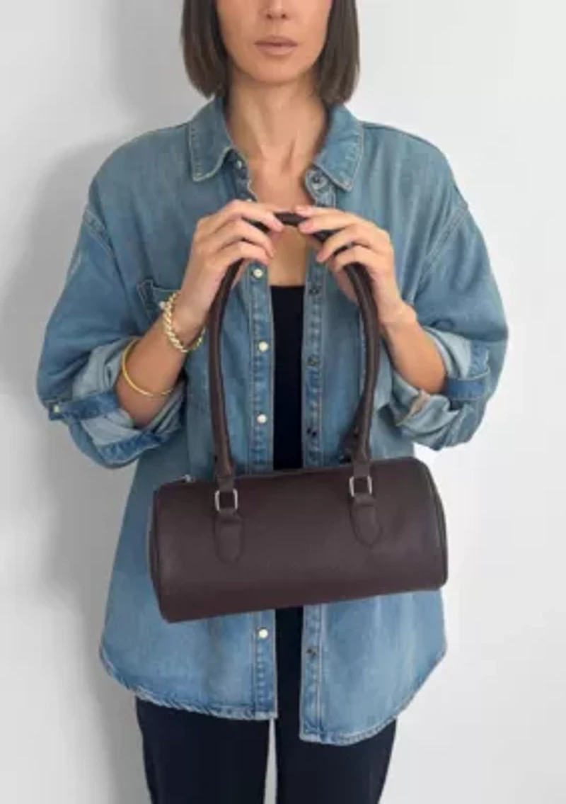 Brown Rounded Shoulder Bag