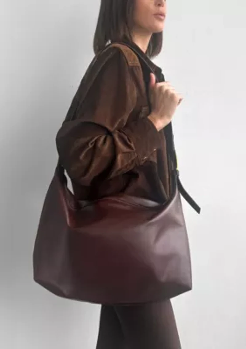 Dark Brown Adjustable Strap Shoulder Bag