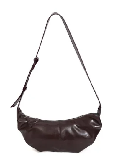 Brown Adjustable Strap Moon Bag