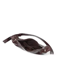 Brown Adjustable Strap Moon Bag