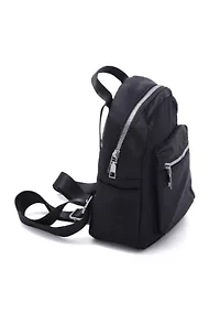 Black Sporty Small Backpack