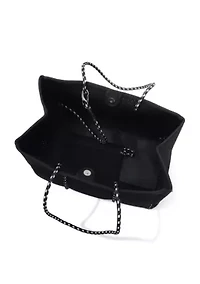 Black Neoprene Tote Bag
