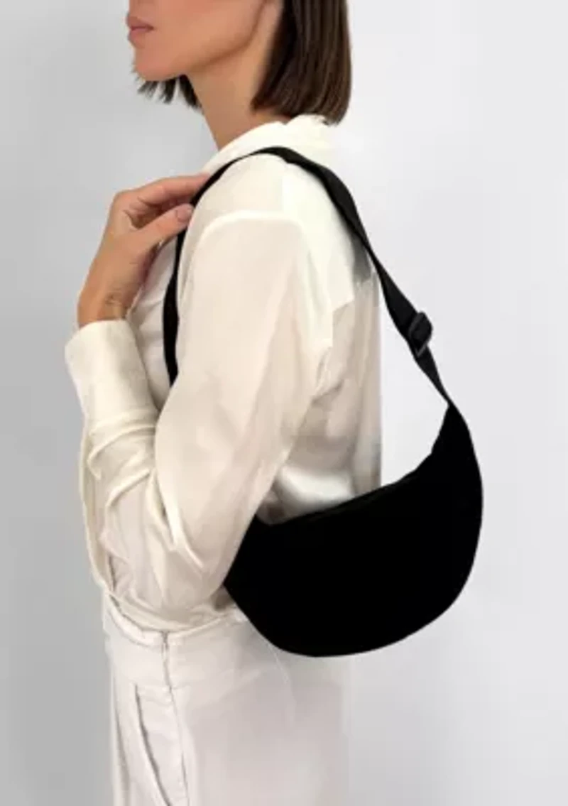 Black Sporty Adjustable Moon Bag