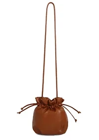 Rust Brown Scrunch Crossbody Bag