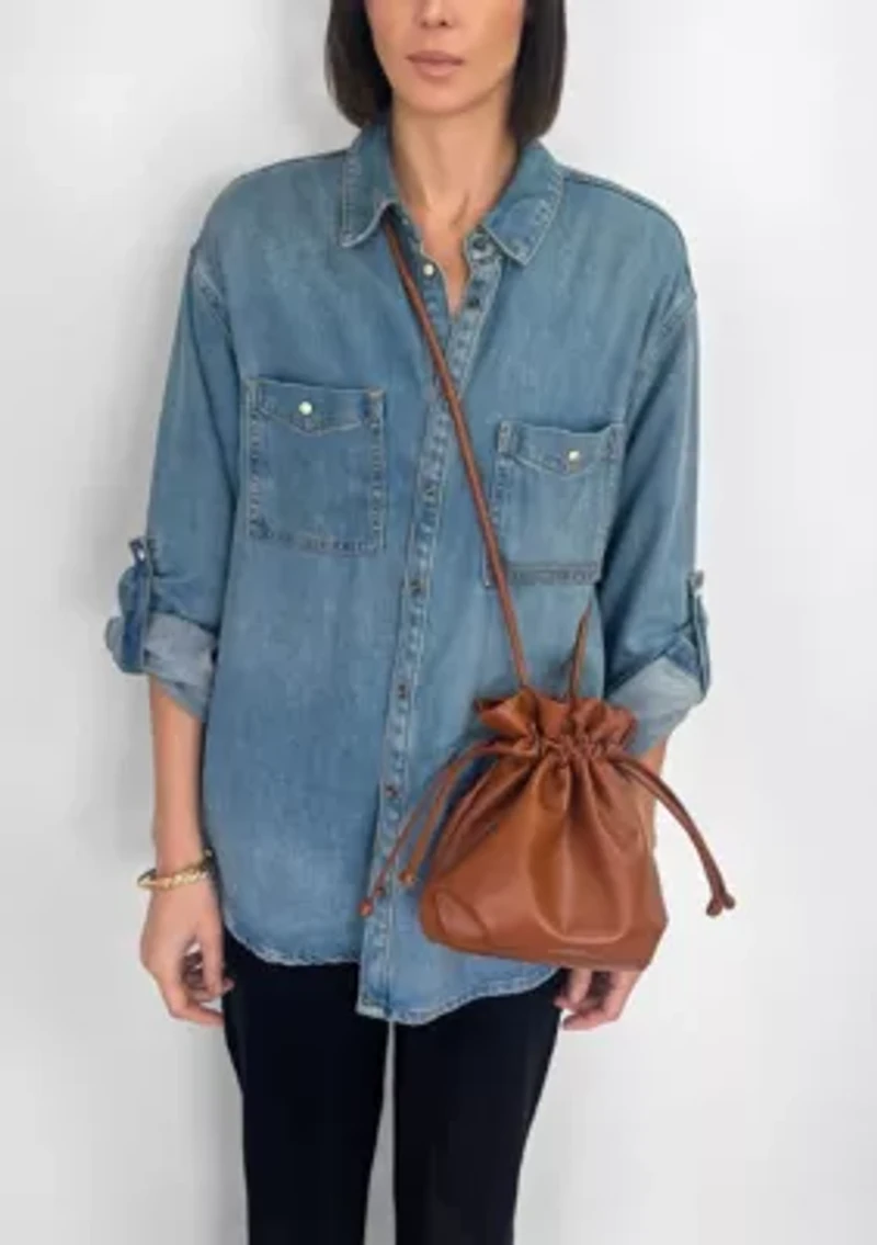 Rust Brown Scrunch Crossbody Bag