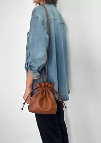 Rust Brown Scrunch Crossbody Bag