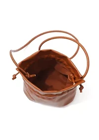 Rust Brown Scrunch Crossbody Bag