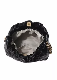 Black Quilted Bag with Chain Strap
