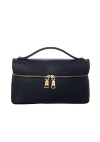 Black Top Handle Bag with Removable Strap