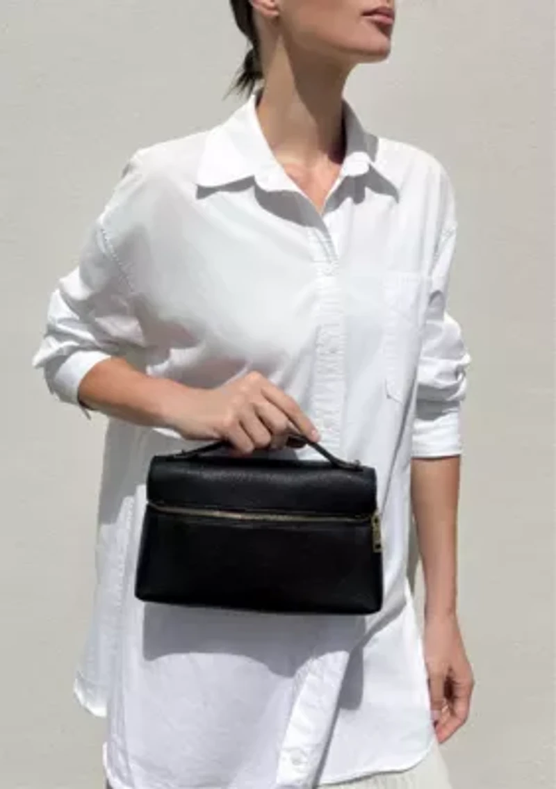 Black Top Handle Bag with Removable Strap