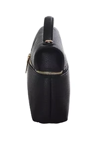 Black Top Handle Bag with Removable Strap